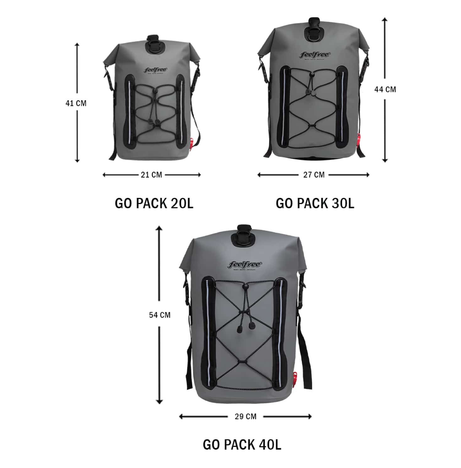 Sac à dos étanche Go Pack Différentes dimensions