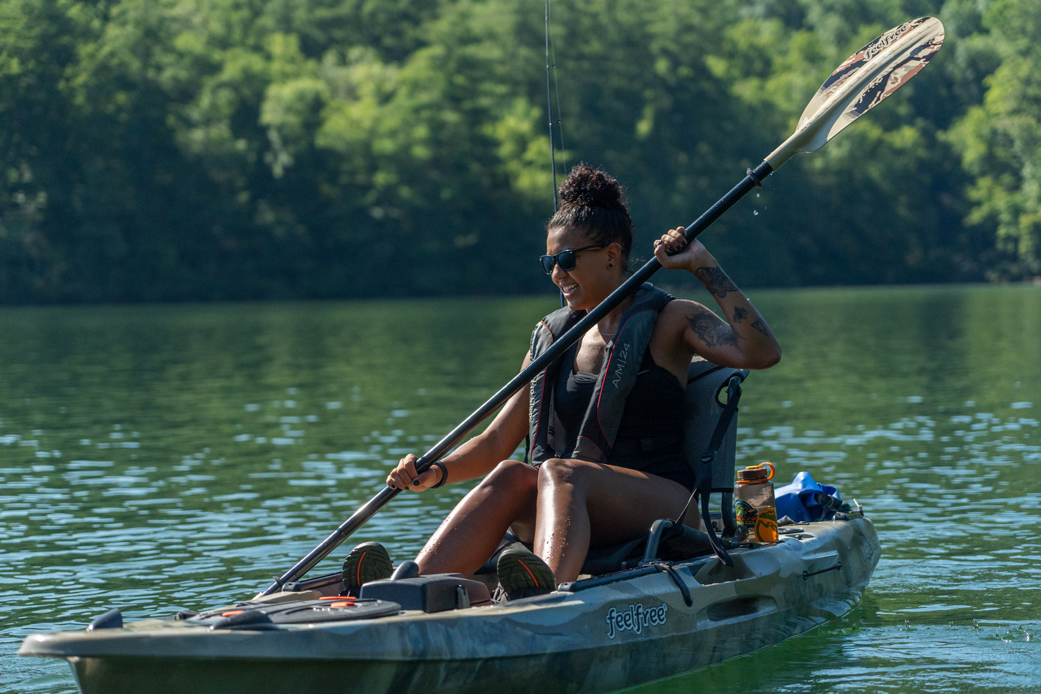 Pagaie de kayak de pêche feelfree life style camo désert