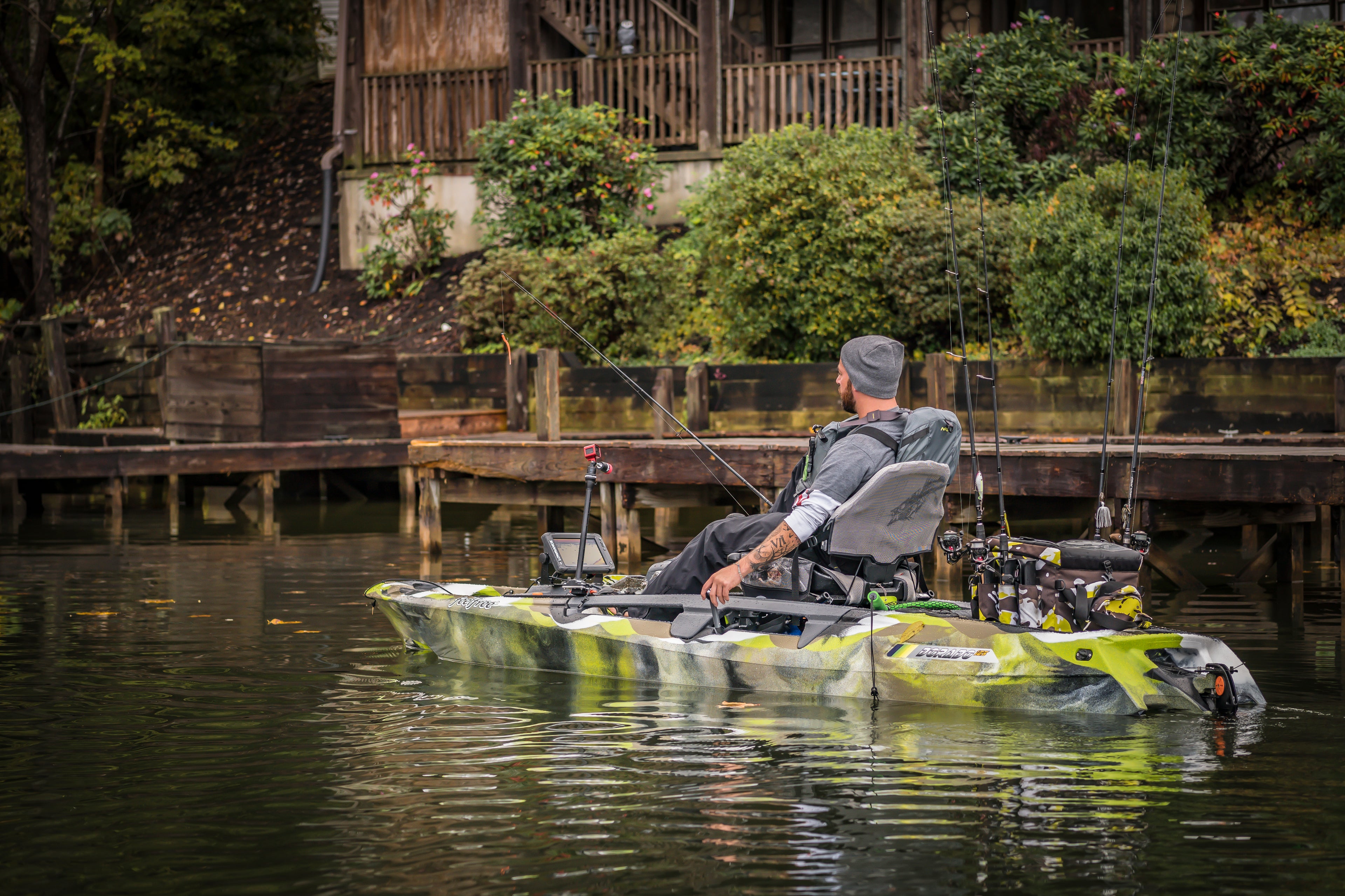 Waterproof Fishing Bag with Rod Holder