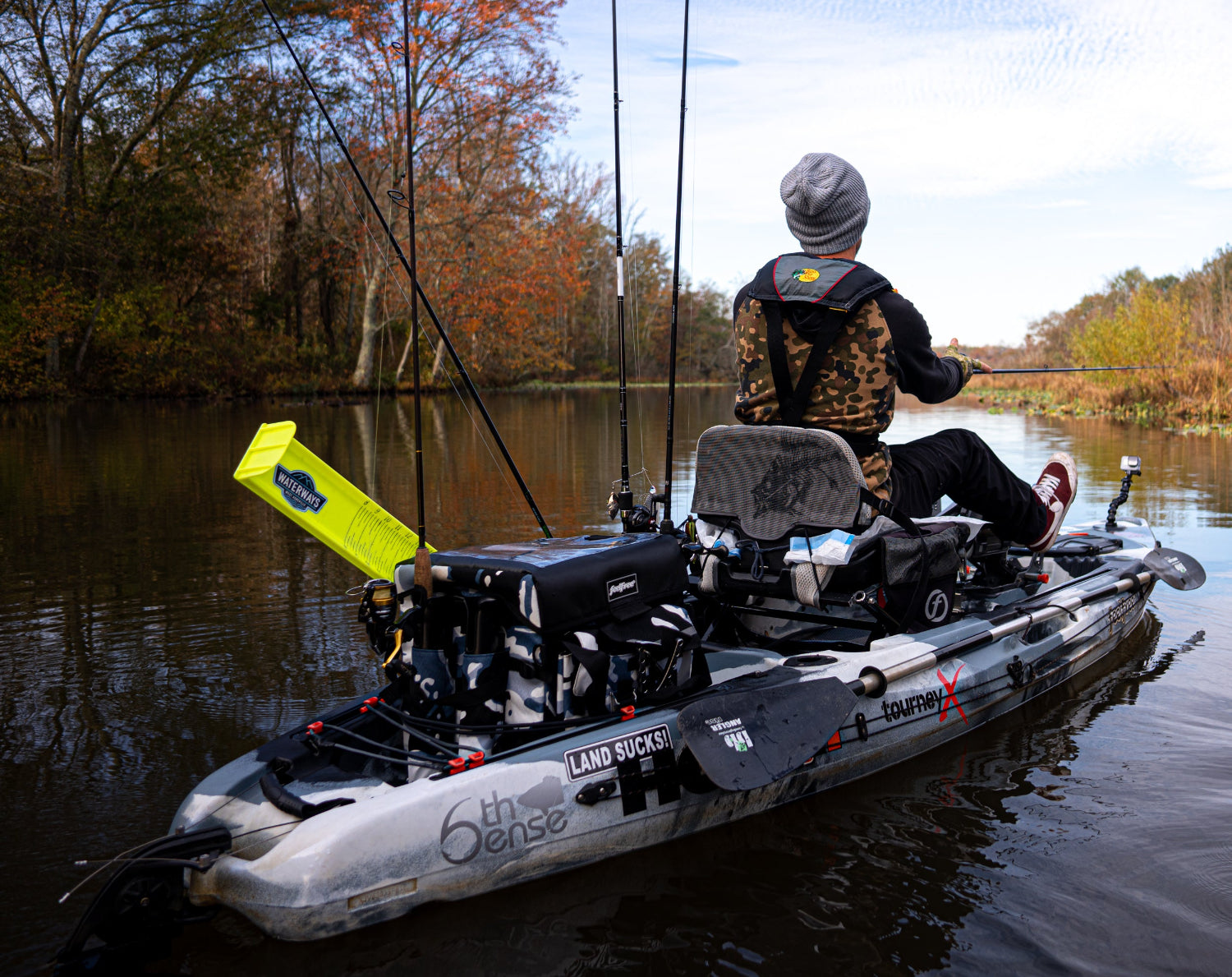 Waterproof Fishing Bag with Rod Holder