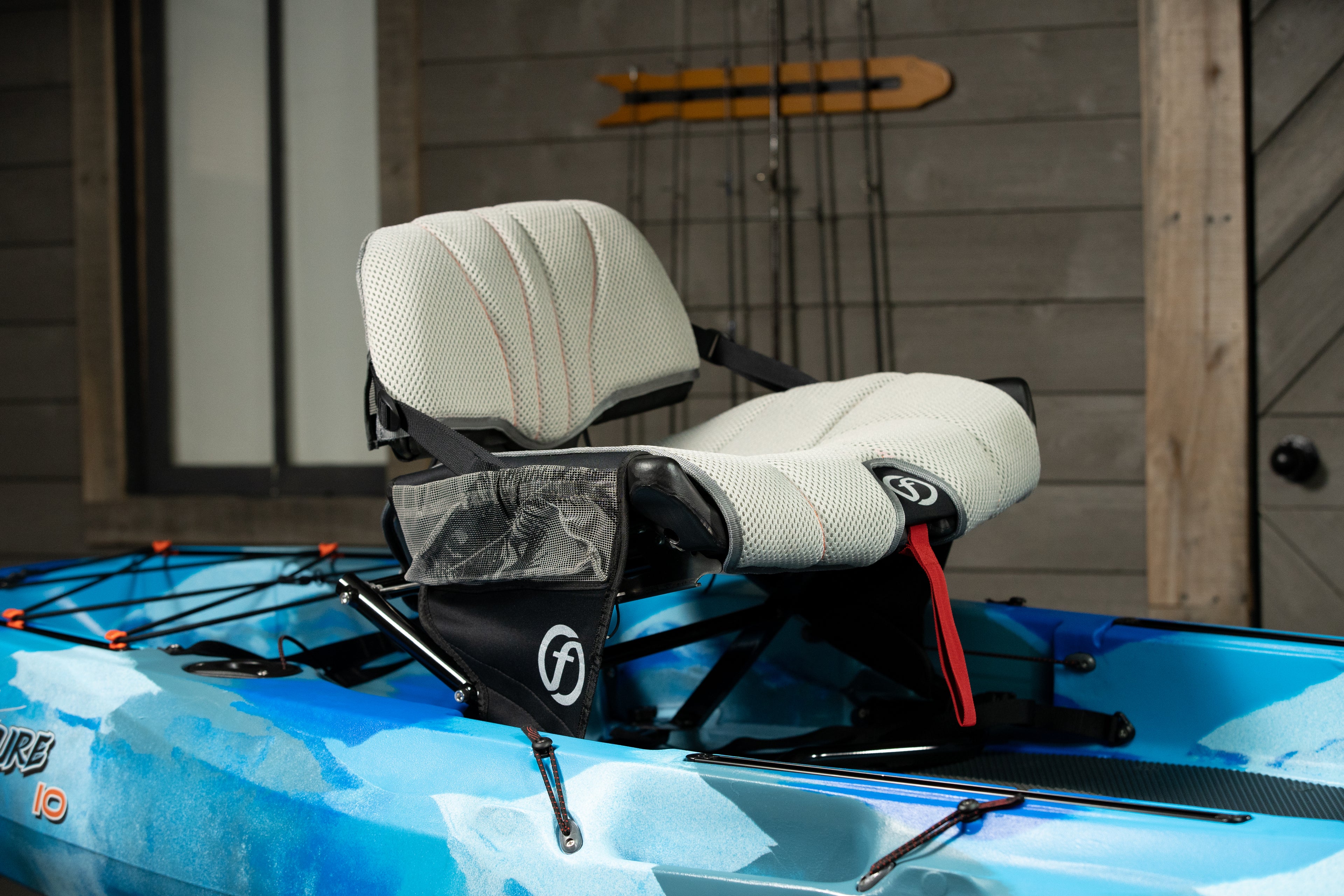Kayak de pêche Lure 10 V2 Camouflage océan détail siège position haute