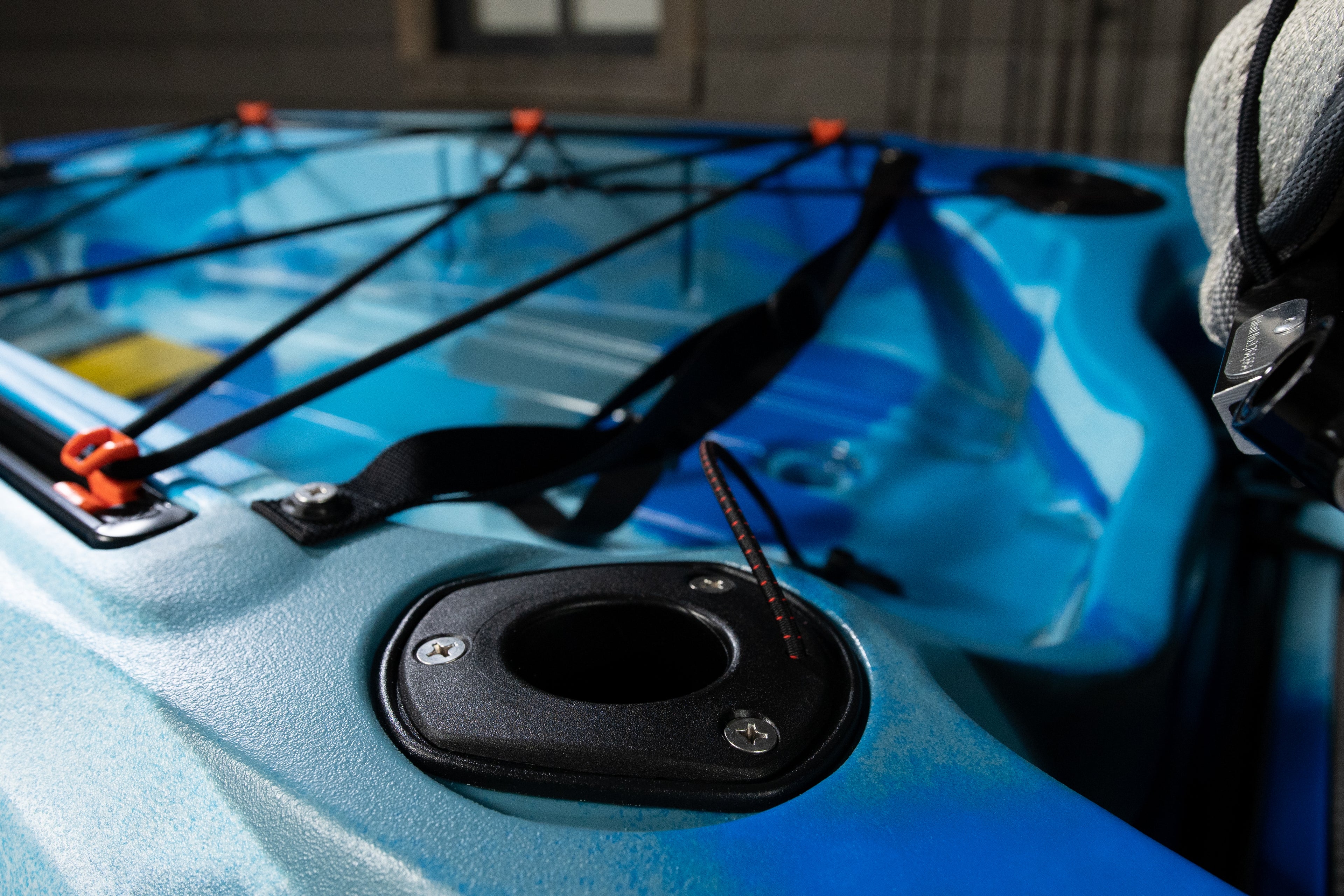 Kayak de pêche Lure 10 V2 Camouflage océan détail repose canne à pêche