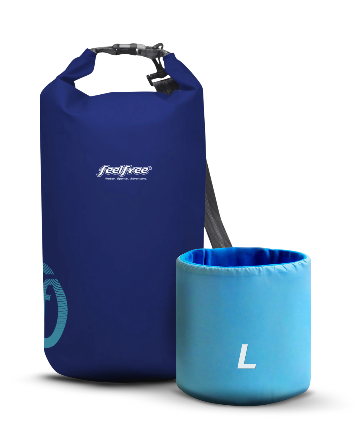Sac polochon étanche Dry Tube 20L bleu – vue produit – FeelFree