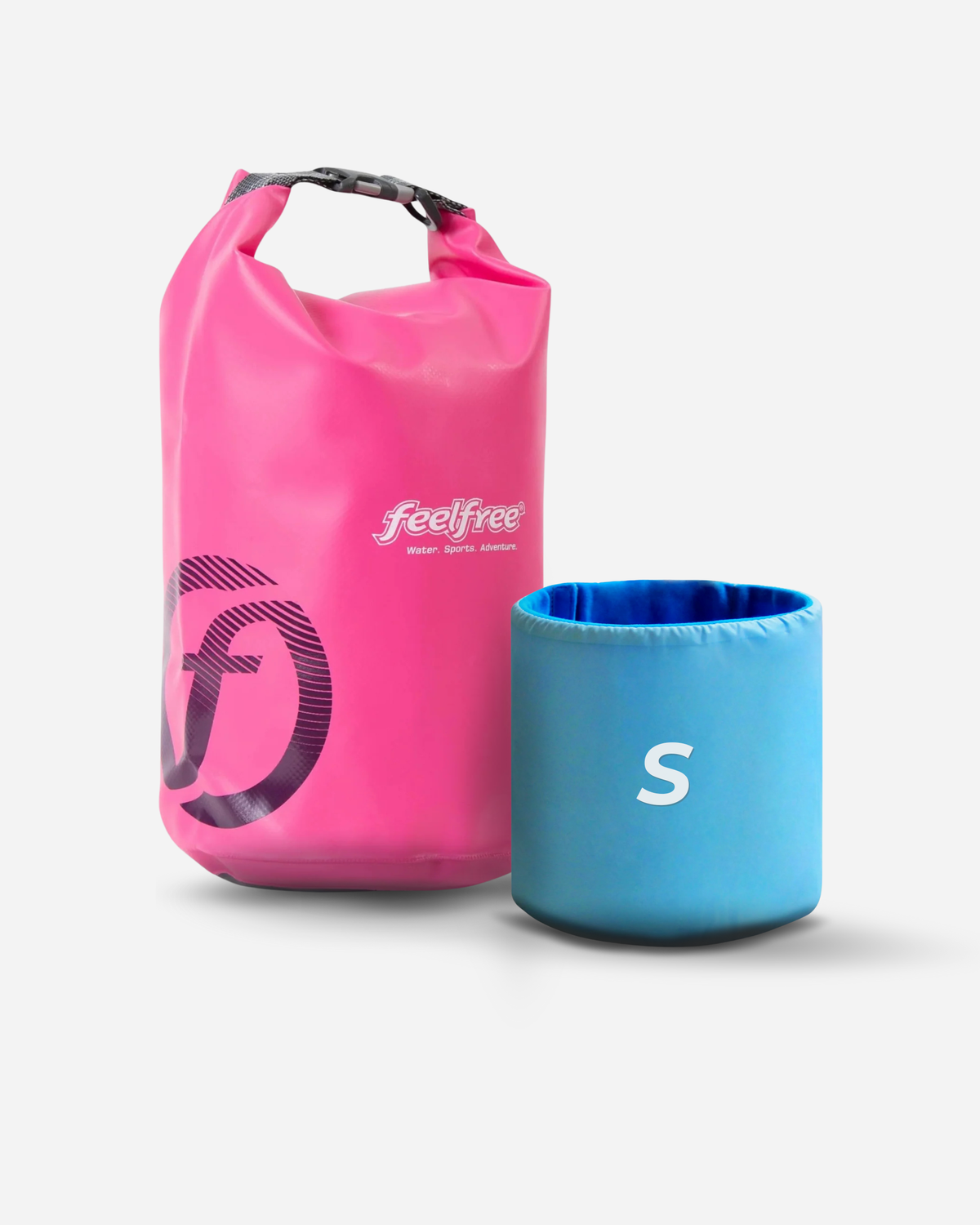 Sac polochon étanche Dry Tube 10L rose – vue produit – FeelFree