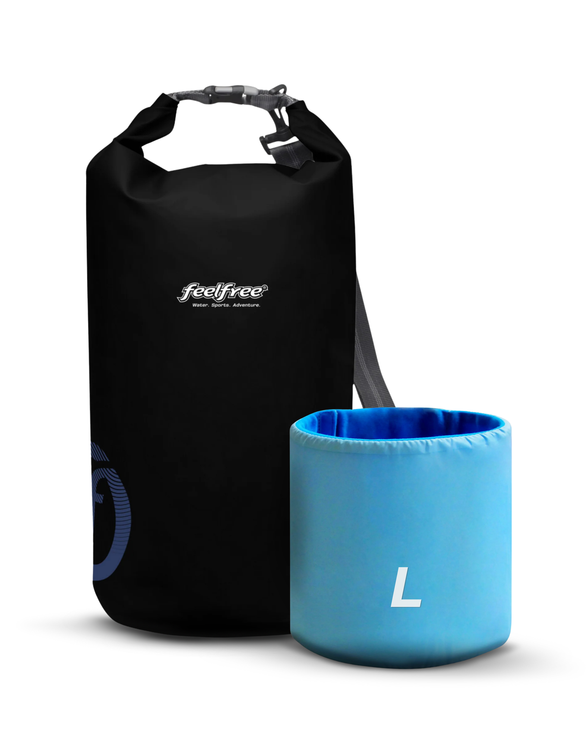 Sac polochon étanche Dry Tube 20L noir – vue produit – FeelFree