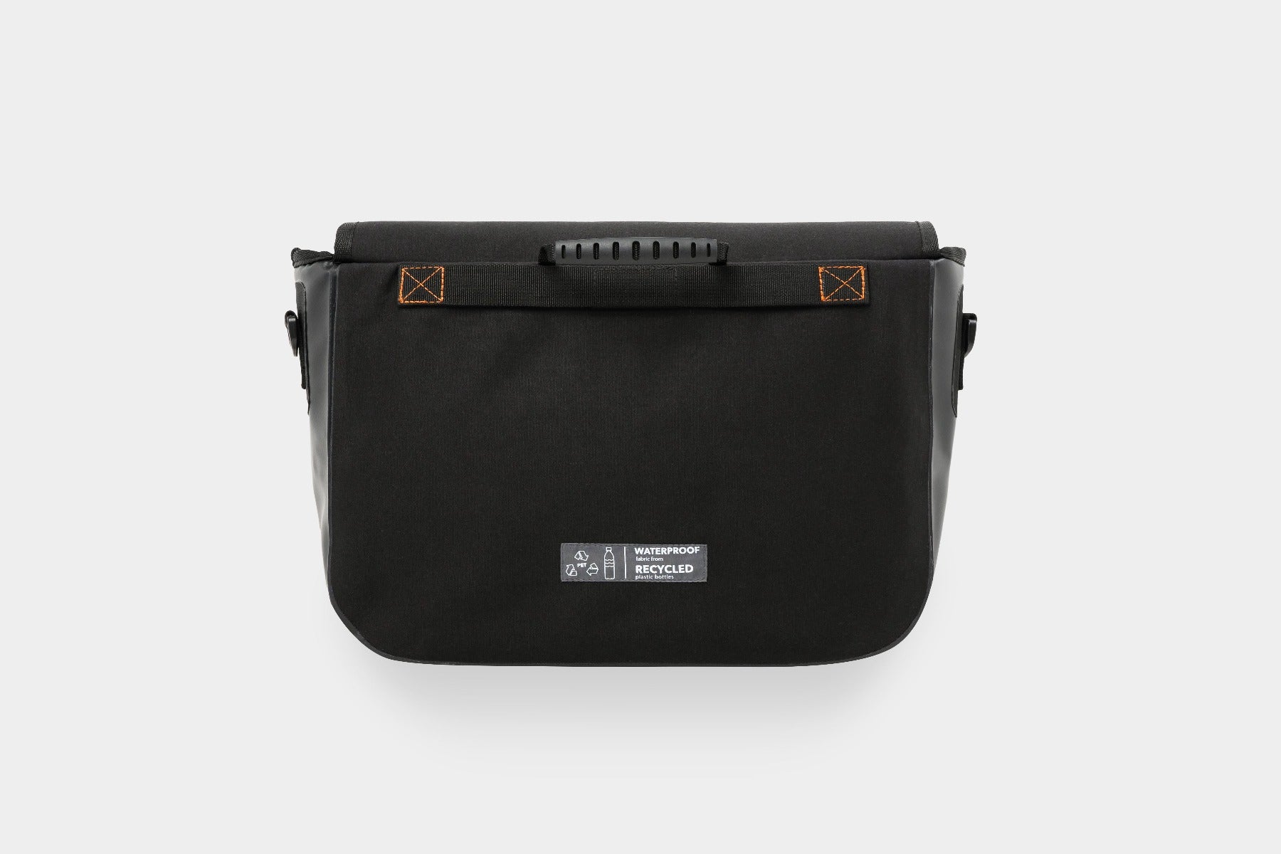 Sac bandoulière noir vue dorsale Urbanion Eco Messenger