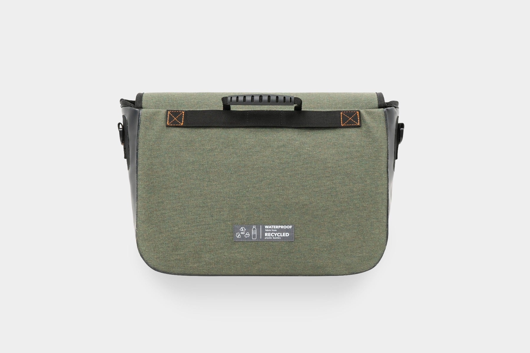 Sac bandoulière Olive vue dorsale Urbanion Eco Messenger