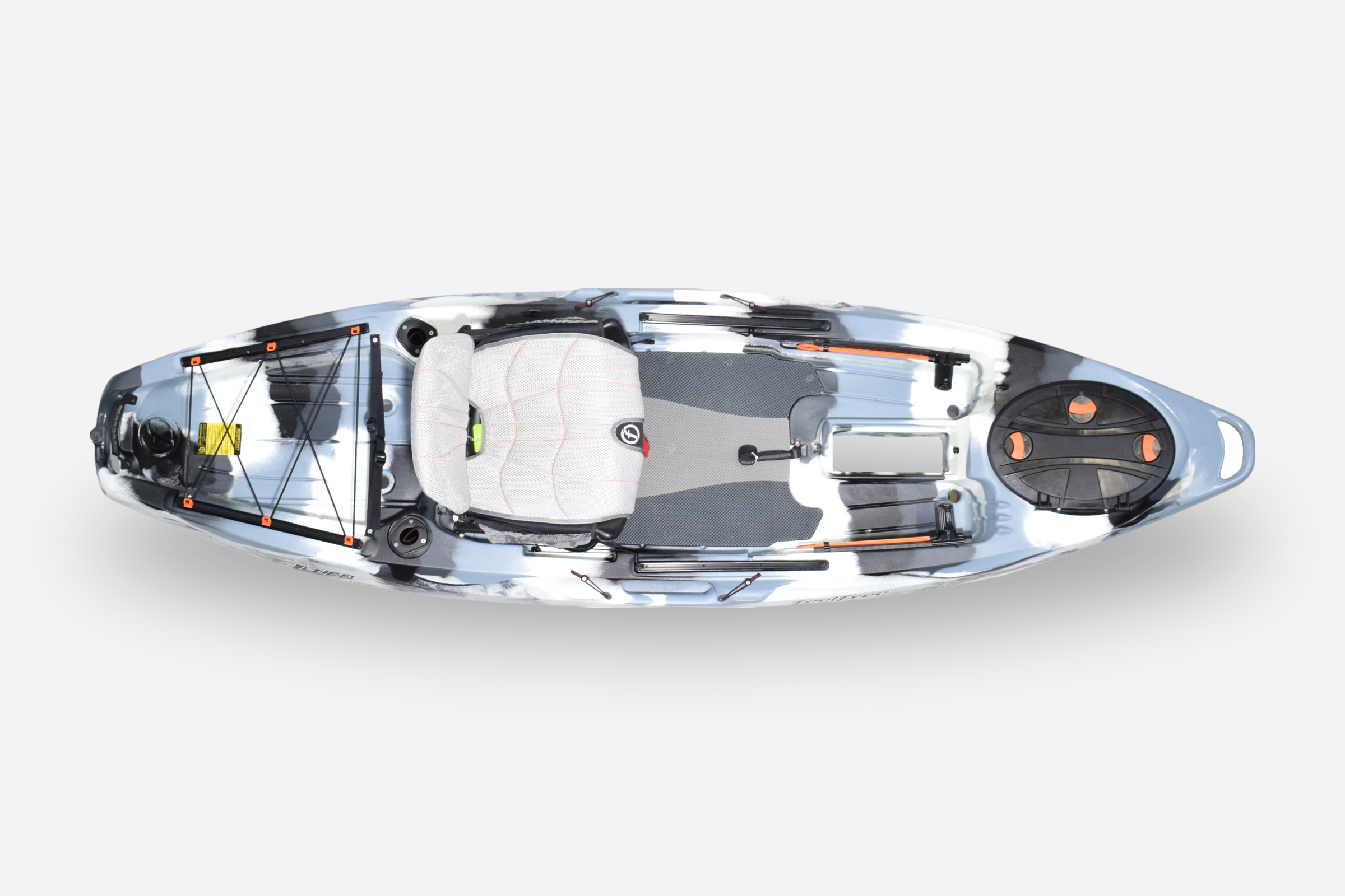 Kayak de pêche Lure 10 V2 Camouflage hiver détail vue supérieur