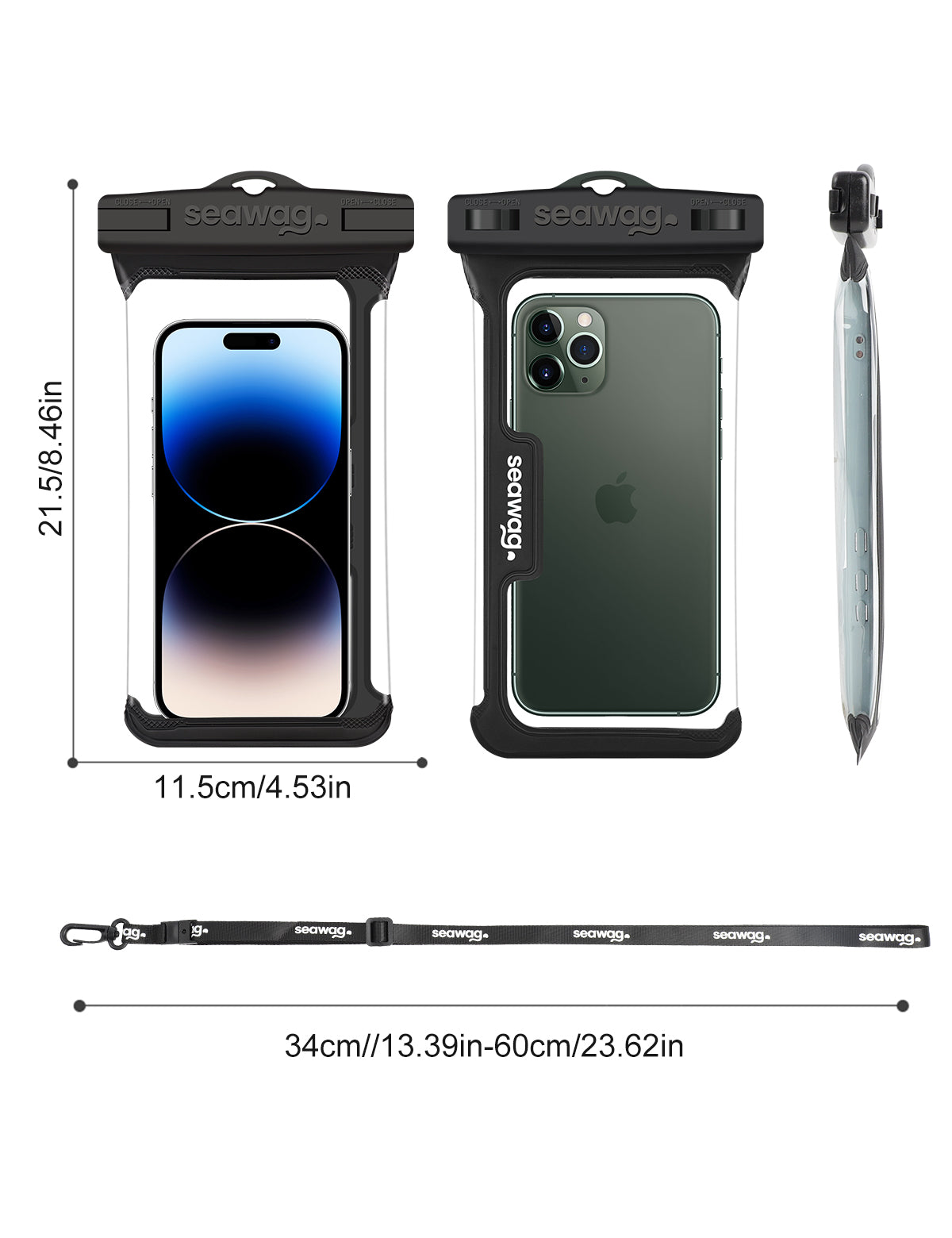 Dimensions de la pochette étanche téléphone Seawag FLEX compacte et légère