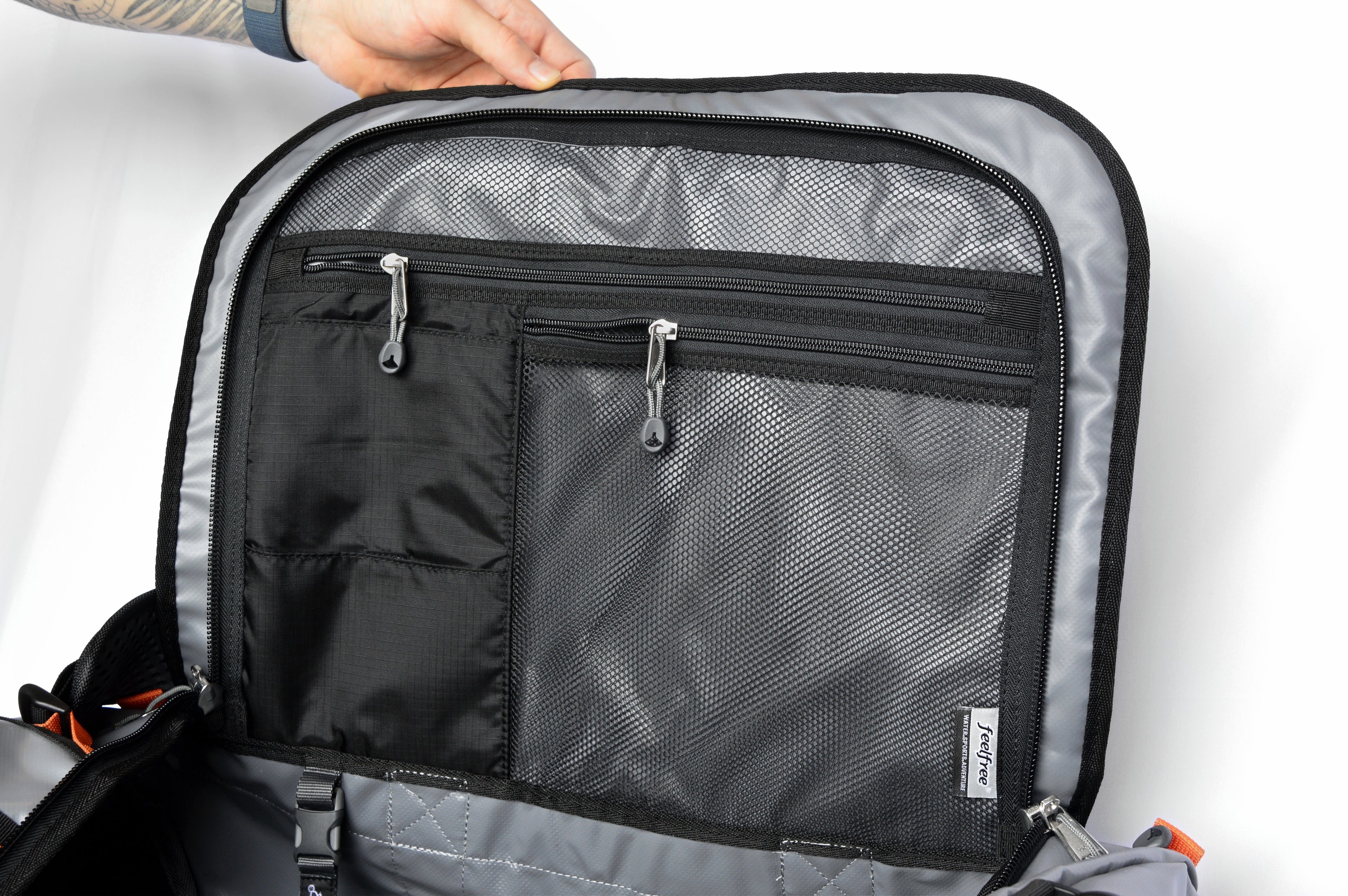 Sac de transport étanche cruiser détail compartiment de rangement vide
