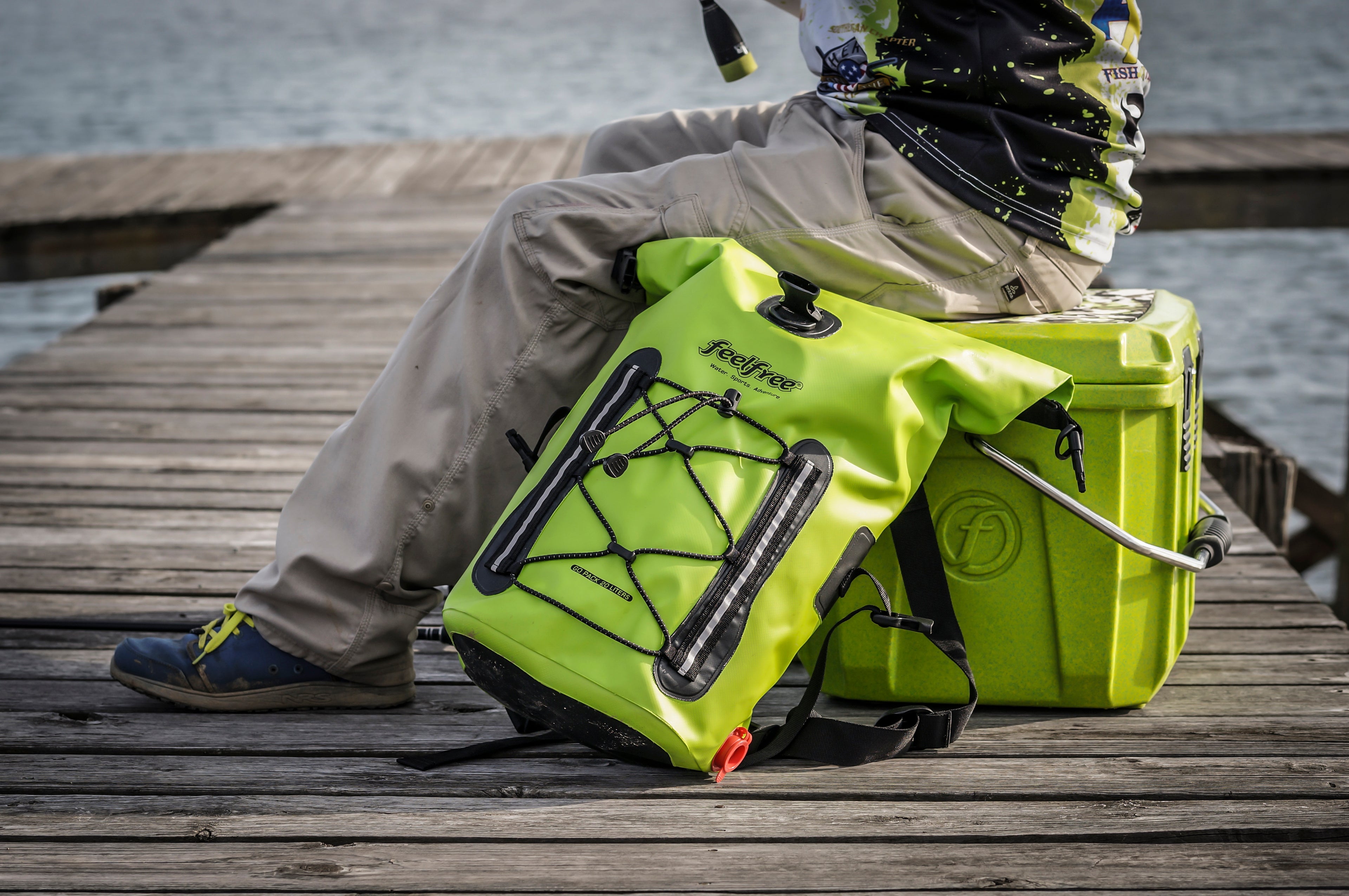 Sac étanche life style vert gopack pêche rivière