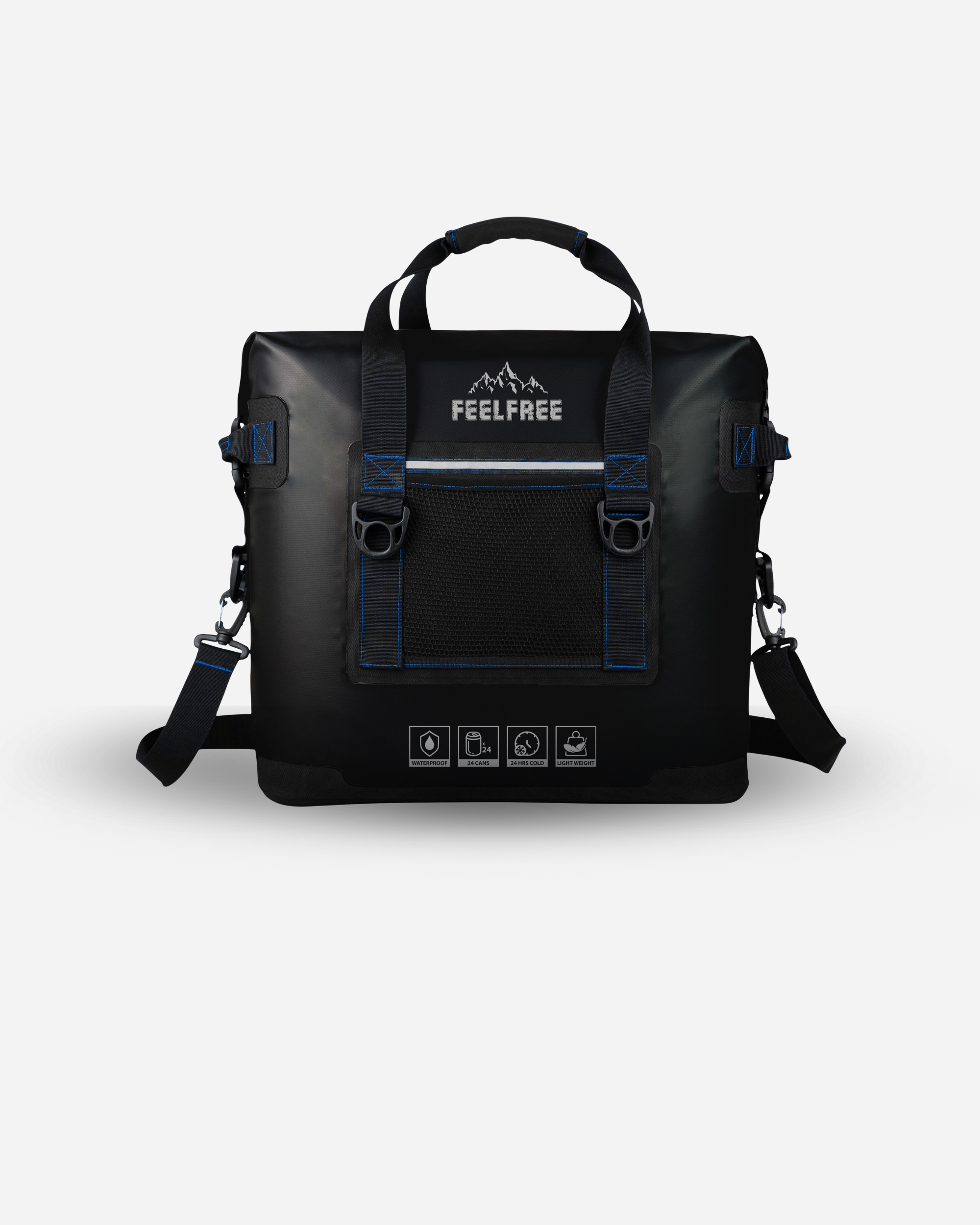 glacière étanche soft cooler noir de dos