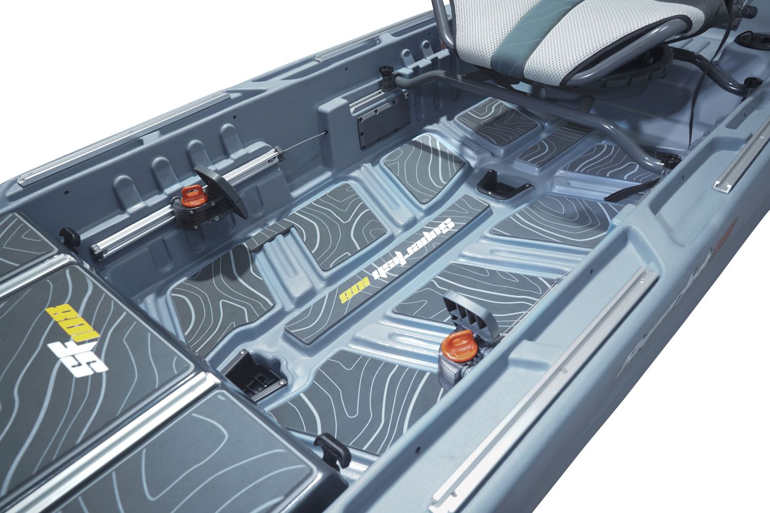 Kayak de pêche rigide Superfish 108 stable avec gouvernail