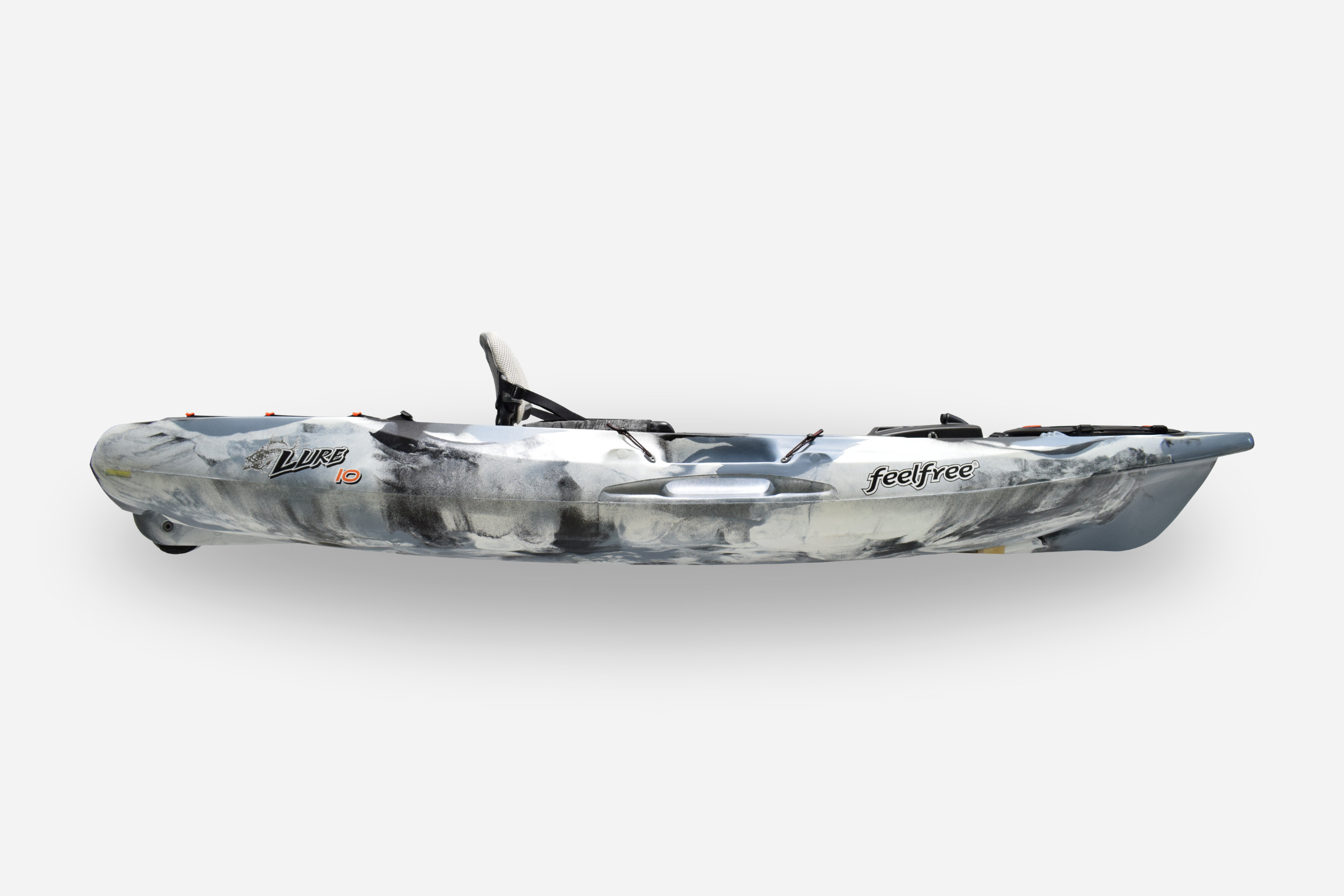 Kayak de pêche Lure 10 V2 Camouflage hiver vue latérale 