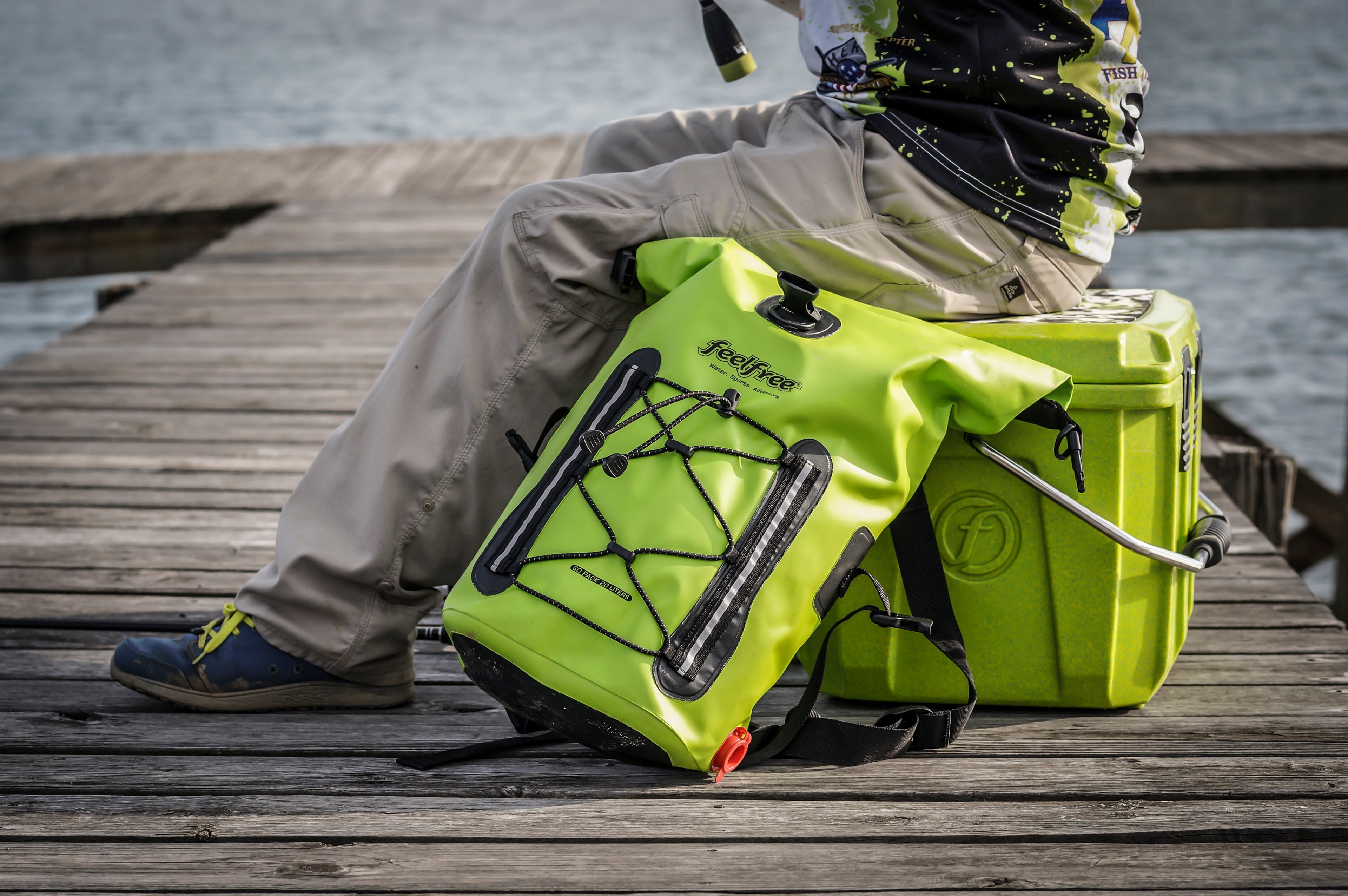 Sac étanche life style vert gopack pêche rivière 