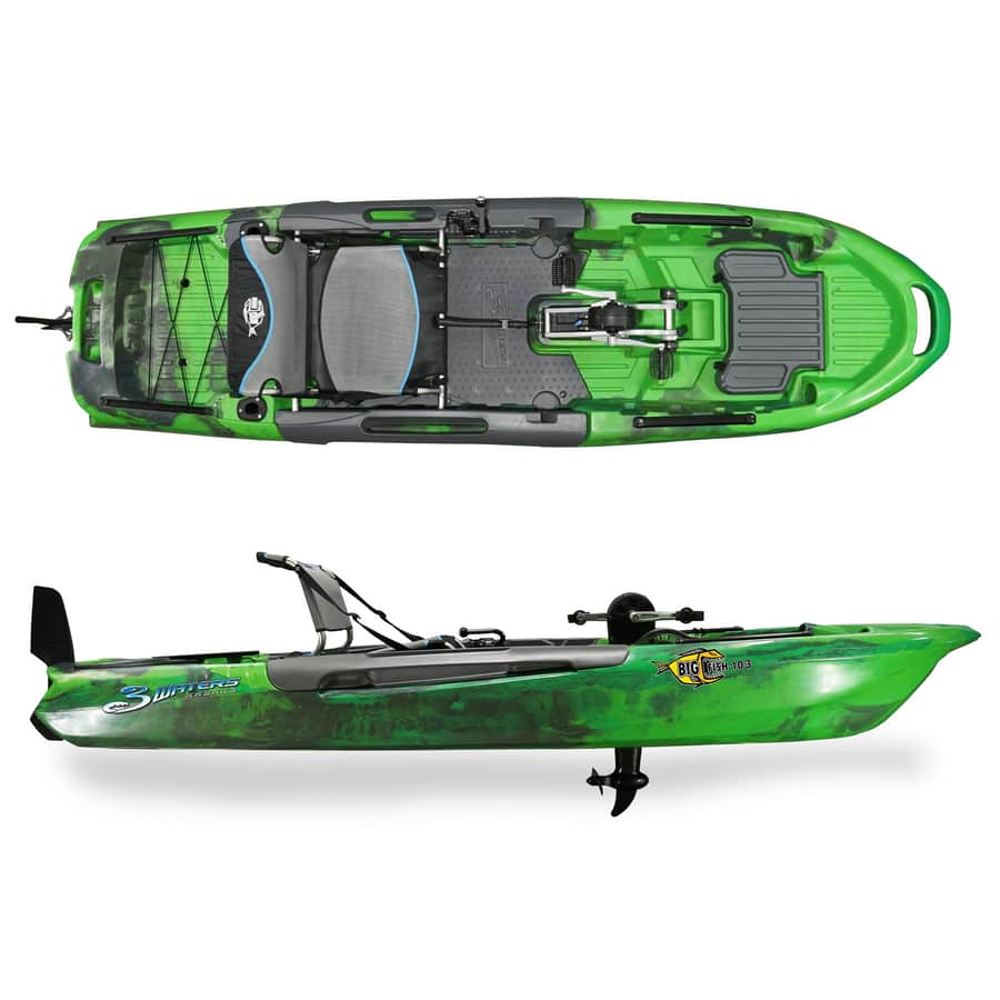 Big Fish 103 kayak with pedal board